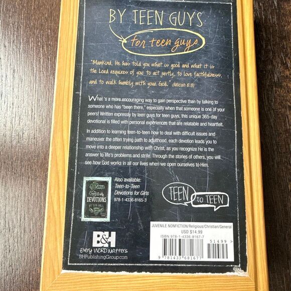 Teen to teen 365 boys daily devotionals book church Sunday school Bible study - Picture 3 of 4